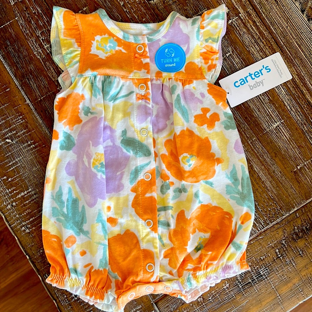 Carter’s Baby Floral Snap-Up Romper 3 months